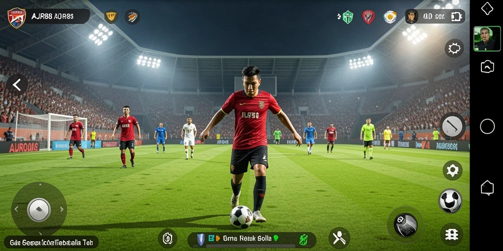Screenshot AJR88 menunjukkan aksi seru di lapangan sepak bola.