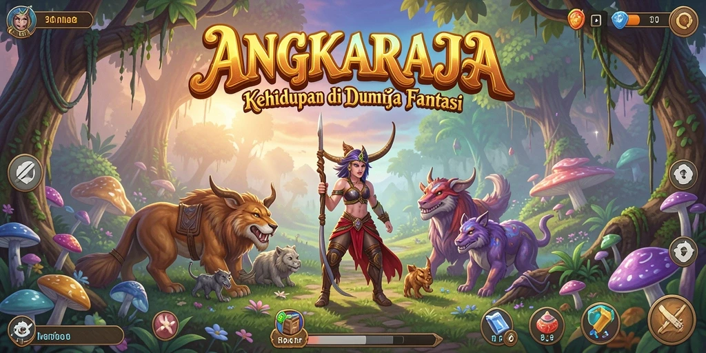 Tampilan gameplay yang menarik dari ANGKARAJA dengan fitur simulasi yang mendalam.