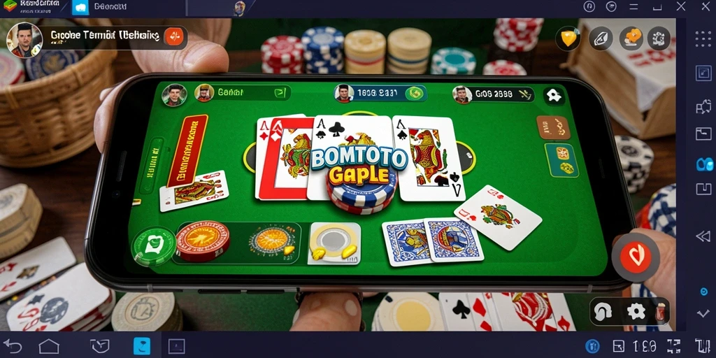 Tampilan seru gameplay Gaple dalam BOMTOTO yang menantang.