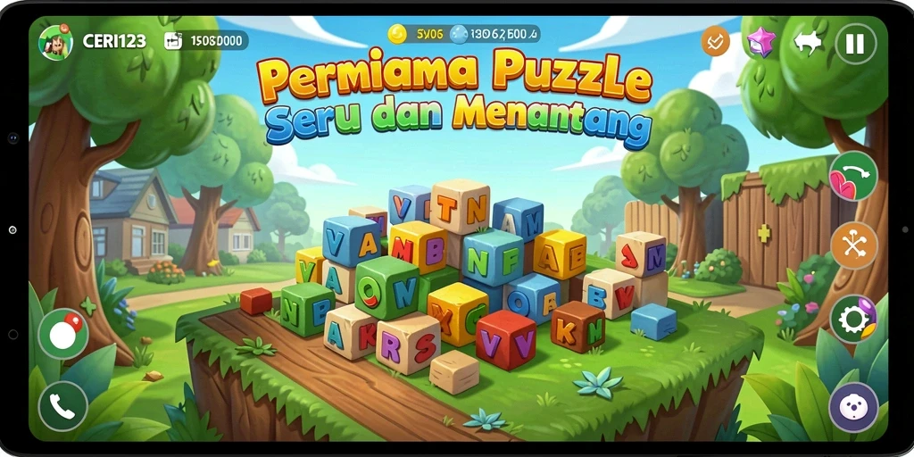 Tampilan gameplay seru CERI123 dengan tantangan Puzzle yang menunggu untuk dipecahkan.