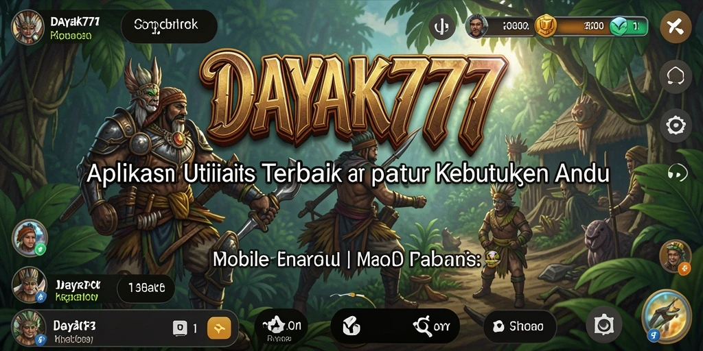 Tampilan antarmuka aplikasi DAYAK777 yang intuitif dan mudah digunakan.