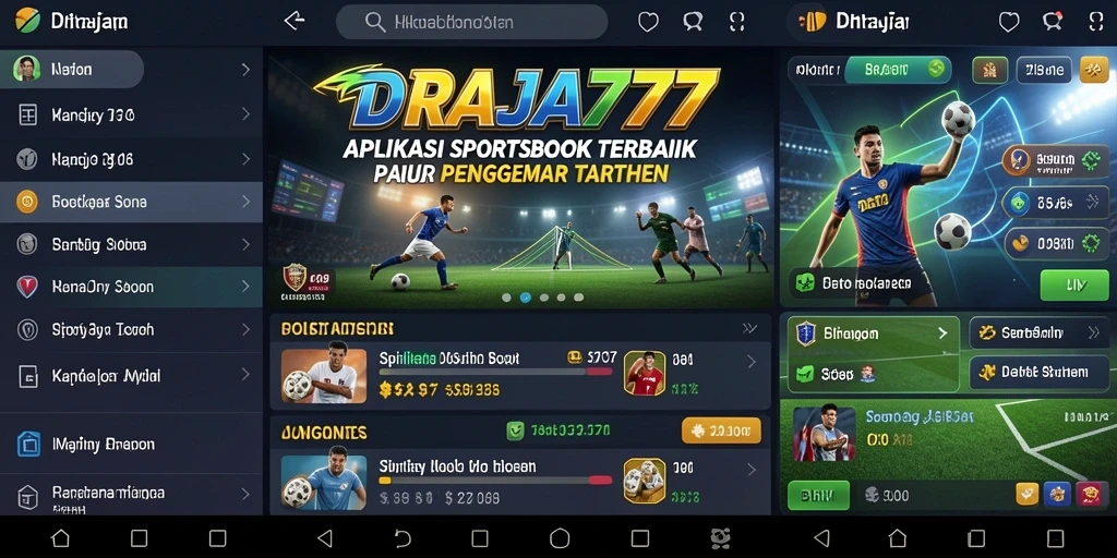 Tampilan antarmuka DRAJA777 saat pengguna memasang taruhan olahraga.