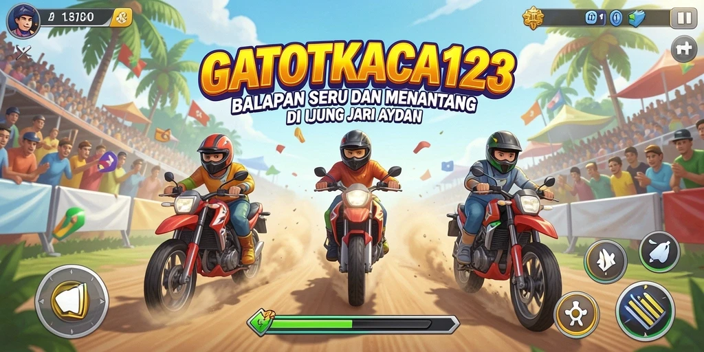 Gameplay menegangkan di GATOTKACA123 dengan balapan yang seru.