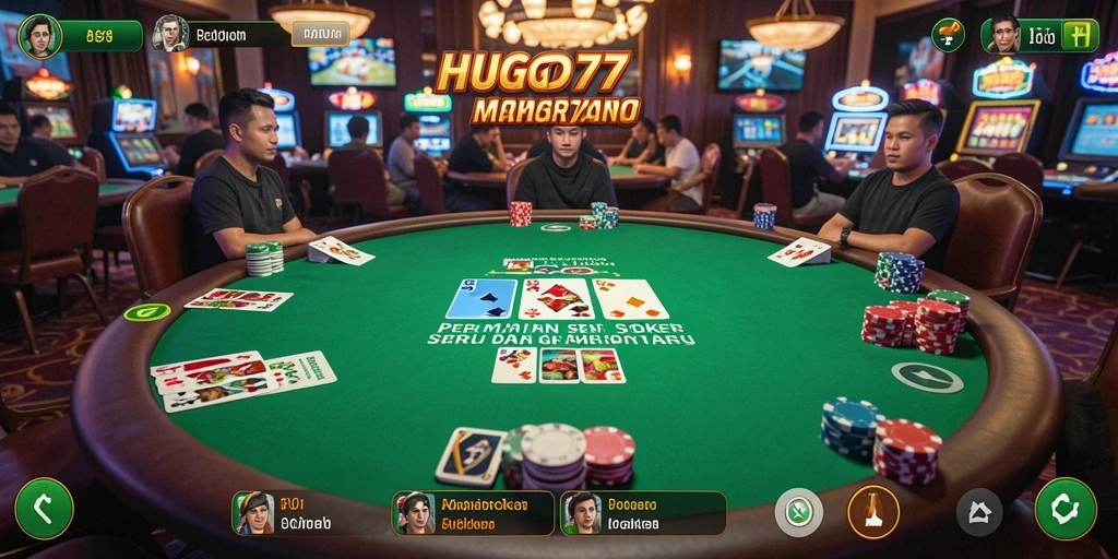 Tampilan gameplay HUGO77 yang seru dan interaktif.