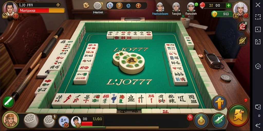 Screenshot gameplay LJO777 menampilkan tantangan puzzle Mahjong yang memikat.