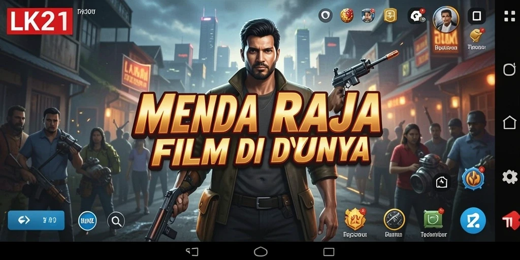 Tampilan gameplay LK21 yang menunjukkan keseruan membangun studio film.