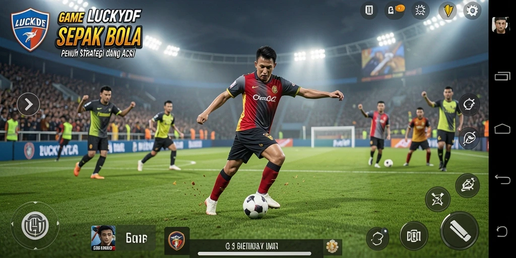 Tampilan gameplay seru dan dinamis dari LUCKYDF