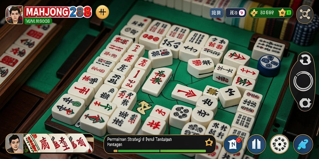 Tampilan gameplay MAHJONG288 dengan aksi menegangkan di arena pertempuran.