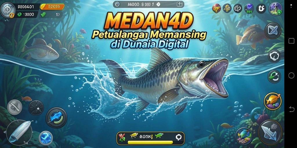 Tampilan gameplay seru di MEDAN4D dengan aksi memancing yang mendebarkan.