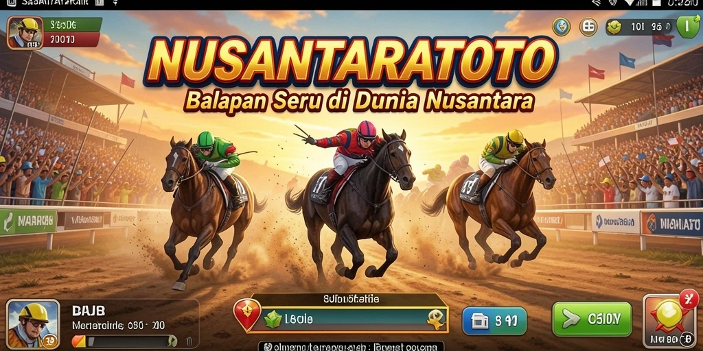 Tampilan gameplay balapan seru di NUSANTARATOTO.
