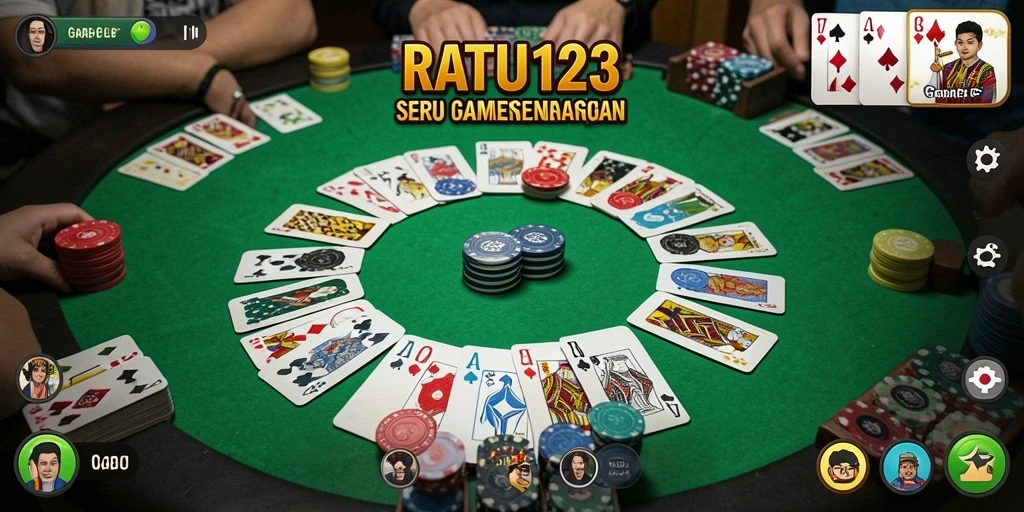 Screenshot gameplay RATU123 saat bermain Gaple yang seru dan menarik.