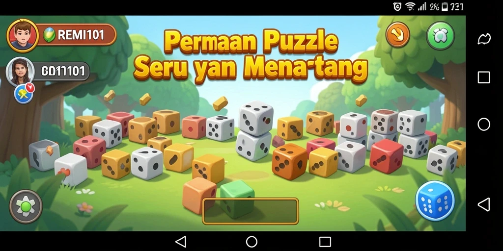 Tampilkan gameplay REMI101 yang mengasyikkan dalam menyelesaikan puzzle.