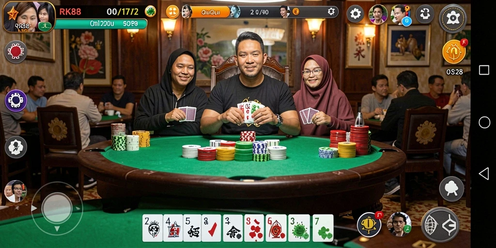 Gameplay QiuQiu yang menegangkan dan seru.