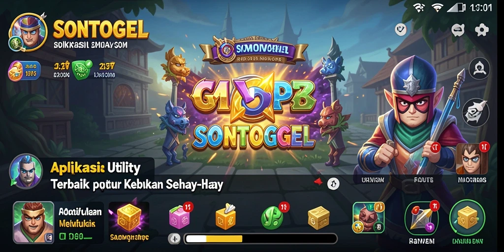 Tampilan antarmuka SONTOGEL yang menarik dan mudah digunakan.