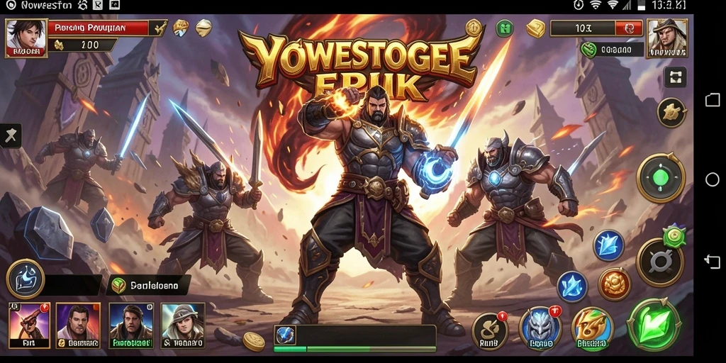 Tangkapan layar YOWESTOGEL menunjukkan pertarungan epik antara karakter.